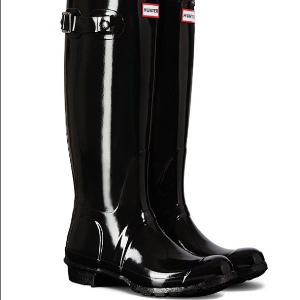 Women's Original Tall Gloss Buckle Strap Rain Boot